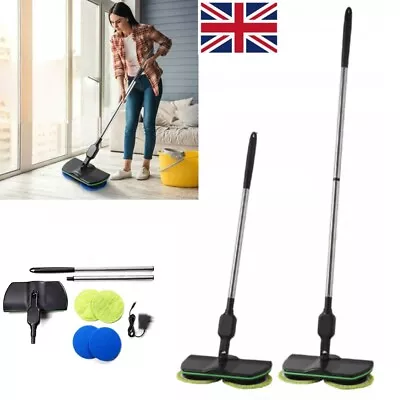 Hot Electric Rechargeable Cordless Powered Floor Cleaner Scrubber Polisher Mop • £23.78