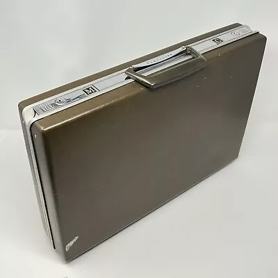 Vintage Samsonite Olive Green Hard Case MidCentury Attache Slim Briefcase W/Keys • $49.97