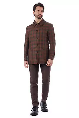 BARABAS Men's Plaid Polo Collar Linen Pant And Suit Set 4SU11 • $391.60