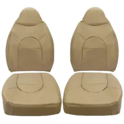 Fit For 1999 2000 Ford F250 350 Lariat Driver & Passenger Leather Seat Cover Tan • $72.12