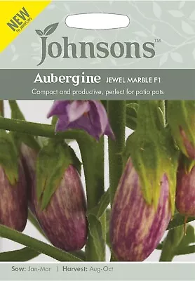 Johnsons - Vegetable -  Aubergine Jewel Marble F1 Approx 10 Seeds  • £2.90