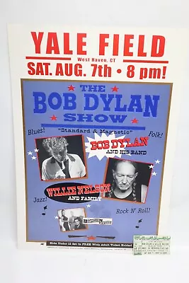 🔥 Bob Dylan Original Concert Poster /ticket Stub August Tour 2004 Connecticut • $38.50