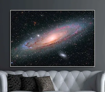 Andromeda Galaxy Space Milky Way Galaxy Poster Or Canvas Print Multipanel • $12