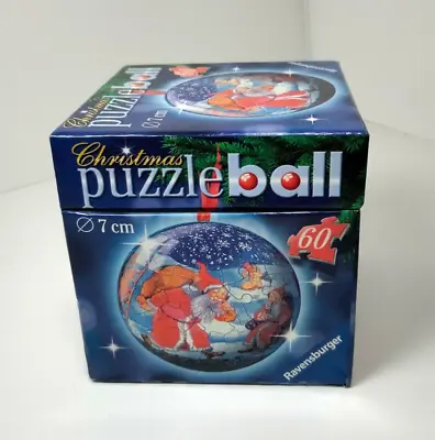 3D Puzzle Ball Cristmas Santa Claus Ornament 60 Pices Ravensburger • $15