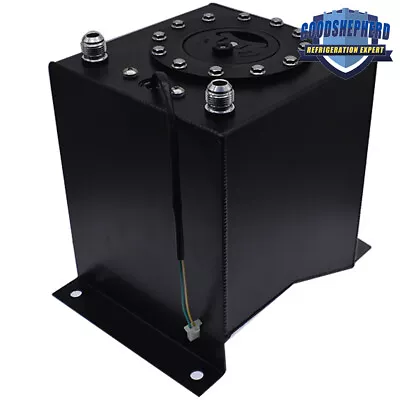 Black 2.5 Gallon Aluminum Racing Drifting Fuel Cell Gas Tank+level Sender Coated • $47.50