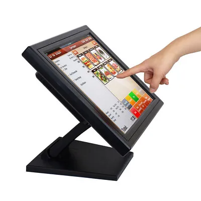 15'' Touch Screen Monitor LCD VGA POS Stand Restaurant Pub Bar Retail USB Port  • $103.40