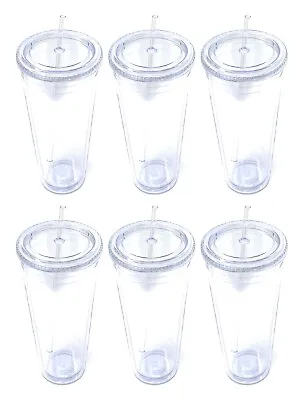 $44.99 • Buy California Straws Insulated Travel Tumblers 32 Oz. | Double Wall Acrylic  6 Pack