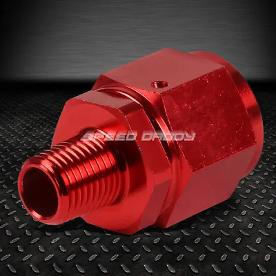 10-an Female Flare To 1/4  Npt Male Red Aluminum Reducer B-nut Swivel Fitting • $4.99