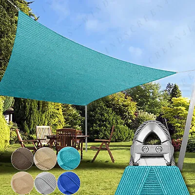 Shade Sail W/ Steel Wire Rectangle Sun Canopy Awning Cover Outdoor Yard Garden • $469.28