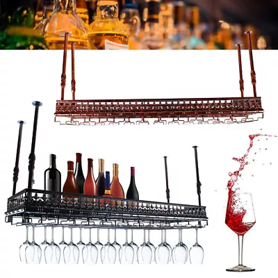 Retro Wine Glass Holder Upside Down Wine Rack Metal Iron Hanging Wine Glass Rack • £129