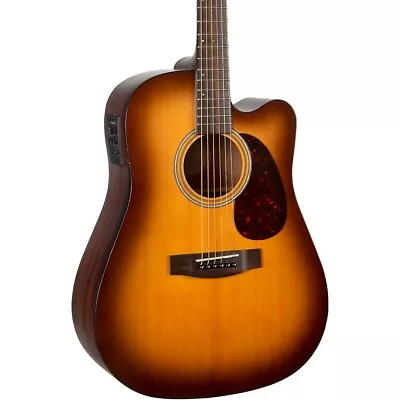 Mitchell Solid Spruce Top Dreadnought Mahogany A/E Guitar Edge Burst • $299.99