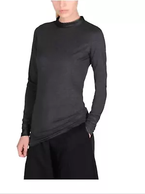 Adidas Y-3 By Yohji Yamamoto Women's Gray Long Sleeve Top Stretch COTTON Sz S M • $256.43