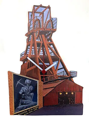 Coal Mining Colliery Clock - Coal Miner's Gift - Coal Mining Gift - N14-C • £12.45