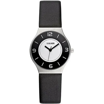 S.Oliver Men's Watch Wristwatch Leather SO-1698-LQ • $39.23