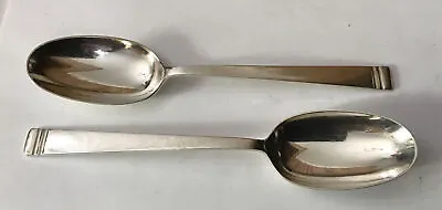 2 X Mappin & Webb 21cm Classic Princes Silver Plate Serving Table Spoons Cutlery • £20