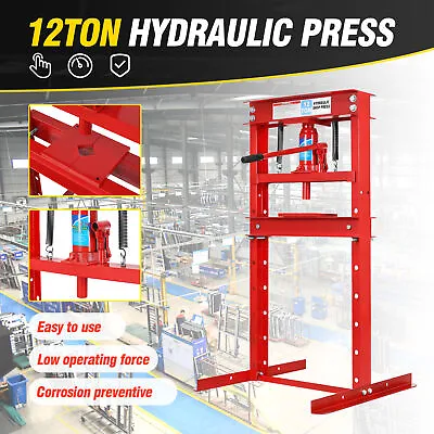 Heavy Duty Hydraulic Shop Press Plates H-Frame Benchtop Press Stand 12 Ton • $140.99