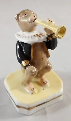 Hand Painted 19th C Meissen Style Monkey Band Horn Clarinet Player • $75