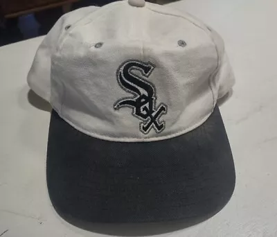 Vintage Chicago White Sox Logo Pinstripe Starter Snapback Hat Rare Free Shipping • $68.95