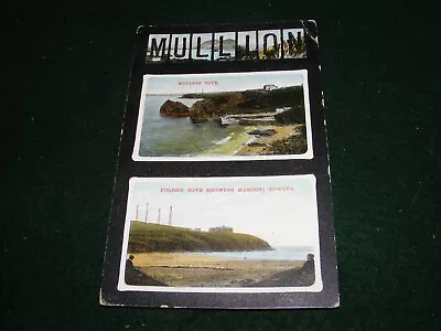 Vintage Postcard Mullion Double View Poldhu Marconi Towers Cornwall Argalls • £2.25