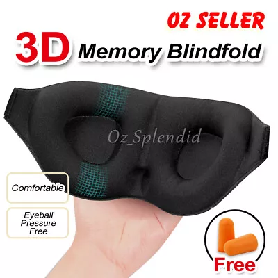 $7.45 • Buy Travel Sleep Eye Mask Soft Sleeping Blindfold 3D Memory Foam Padded Shade Cover