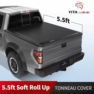 5.5ft Bed Tonneau Cover Soft Roll Up For 09-14 Ford F-150 F150 Truck Top W/ Lamp • $119.99