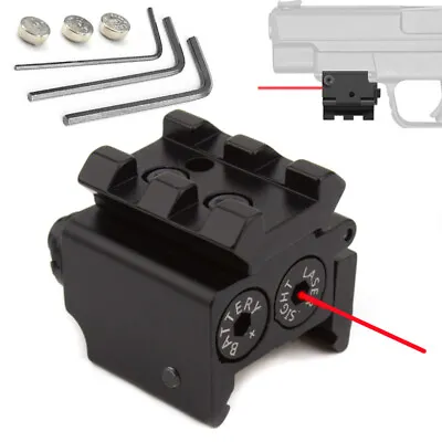 Mini Red Dot Sight Laser W/ Rail Mount F/ Pistol Handgun Low Profile Rifle US • $10.59