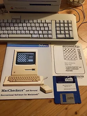 1984 RARE Videx Mac Checkers And Reversi For Macintosh 128k/512k • $49