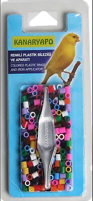 100 Rings Plastic Colours For Sexage Birds With Fitting Tool 3.0MM • £9.72