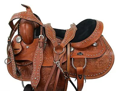 Used Rodeo Western Saddle 15 16 17 18 Pleasure Trail Horse Barrel Racing Tack • $266.65