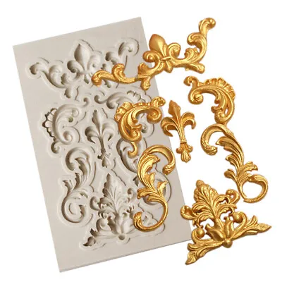 Vintage Relief Border Silicone Mold Scroll Fondant Molds Cake Decorating TooB.MF • $2.95