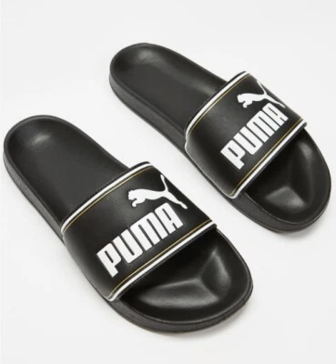 $49.90 • Buy PUMA Leadcat FTR Slides - Black/White/Gold - Shoe - Mens Womens - Unisex