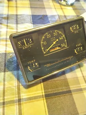 $95 • Buy Guage Cluster Vintage Century Boat Amp Temp Tachometer Oil Fuel