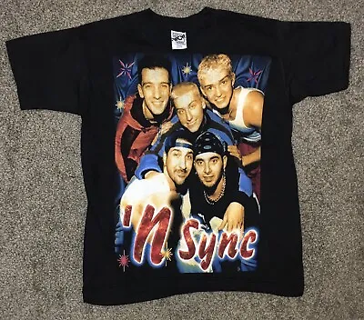 Vtg 90’s Bootleg Rap T Shirt N Sync Double Sided Concert  Shirt Youth L • $150