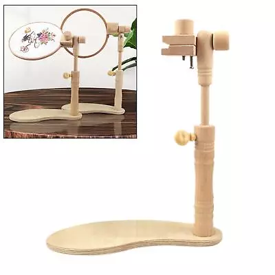 Wooden Cross Stitch Rack Embroidery Lap Stand Hoop DIY Sewing Craft Frame • $53.72