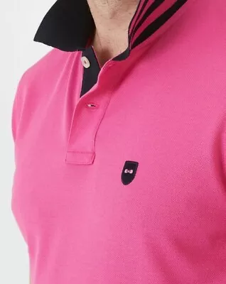 Eden Park Pink Polo Shirt Medium #1114 • £50