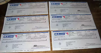 Rare 11 Lot Mlb.com Major League Baseball Cancelled Checks • $25.83