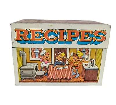 Kelloggs Rice Krispies Cereal Tin Recipe Box 5x3 Snap Crackle Pop Vintage 80s • £14.25