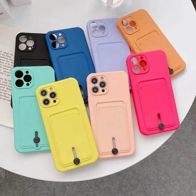 $12.99 • Buy For IPhone 14 13 12 11 Pro Max XR XS 8 Plus Case Shockproof Card Slot TPU Cover