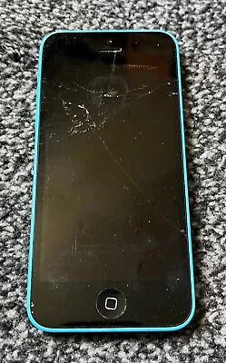 Apple IPhone 5C - 16GB - Blue (Unlocked) A1507 - FAULTY & CRACKED SCREEN • £7.50