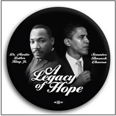  A Legacy Of Hope President Obama And Dr King 3  Button /in See Thru Gift Box • $9.90