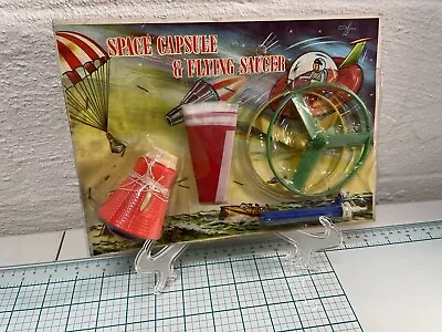 1980’s Space Capsule & Flying Saucer UFO Plastic Novelty Toy Sealed Vintage • $10