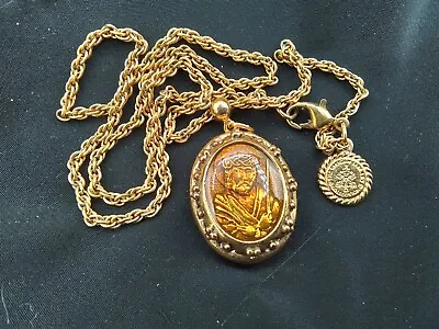 The Vatican Library Collection Christ Crown Thorns Locket Gold Plate  15  Chain • $39.99