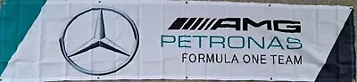 MERCEDES PETRONAS FORMULA 1 RACE CAR BANNER FLAG 2 X 8 • $14.95