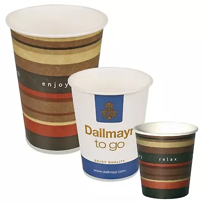 100-1000 Disposable Hot Drink Takeaway Paper Cups Tea Coffee 3oz 6oz 7oz 10oz • £6.99