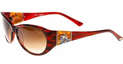 Ed Hardy Sunglasses Jumping Koi - Red Horn With Case And Box • $54.99