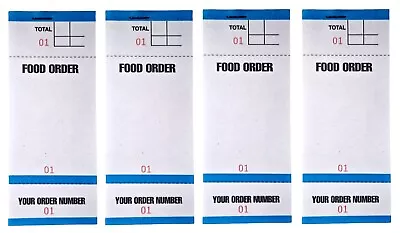 4 Pack Food Order Pads Numbered 1-100 Cafe Bar Restaurant Waiter Drink Book BF84 • £5