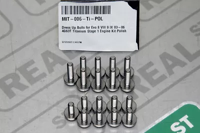 Dress Up Bolts Evo 8 VIII 9 IX 03-06 4G63T Titanium Stage 1 Engine Kit Polish • $98.99