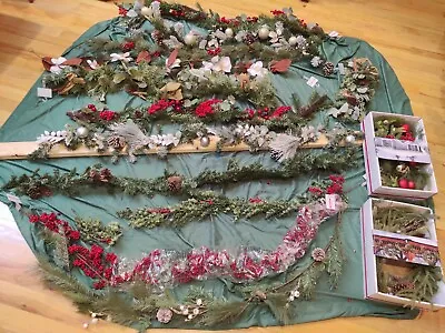Ashland Christmas Garland - Choose Style - Red Berry Pinecone Magnolia Spice • $9.99