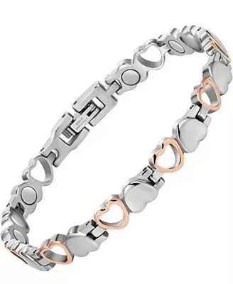 Ladies Women Magnetic Health Bracelet Carpal Tunnel Bangle Arthritis Pain Relief • £9.95