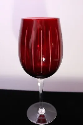 Mikasa Cheers Ruby RED Wine Glass 8 3/4   Vertical Signed • $4.99